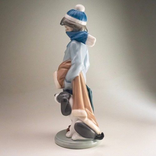 Lladró Porcelain Figurine 05220 Winter Child + Dog & Umbrella Spain 8" Boxed - Picture 13 of 16
