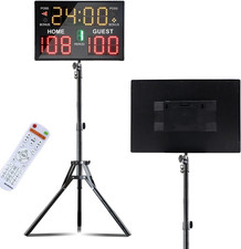Portable Digital Scoreboard with Remote, LED Electronic Score Keeper, Battery Po
