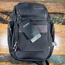 Samsonite Kombi Business Backpack, Black/Brown, 15.75 x 9 x 5.5 Inch