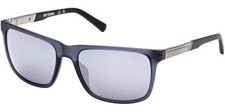 Harley Davidson Men's Translucent Matte Blue Square Sunglasses HD00020 85X