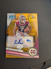 Jo'quavious Woody Marks Gold Lava Auto /50 2023 Bowman Chrome U University