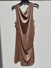 NWT Old Navy Dress Women’s XL Tall Velvet Cowl Neck Ruched Sheath Tank