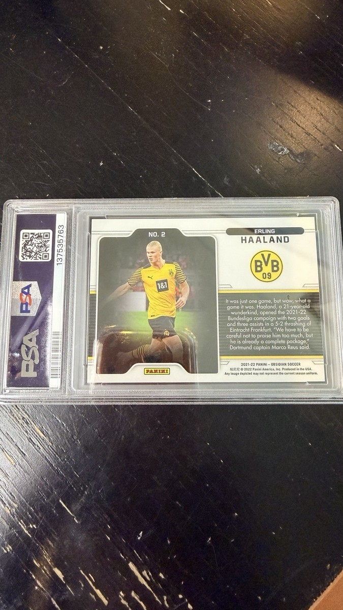 2021-22 PANINI OBSIDIAN BLACK COLORBLAST SOCCER #2 Eling Haaland