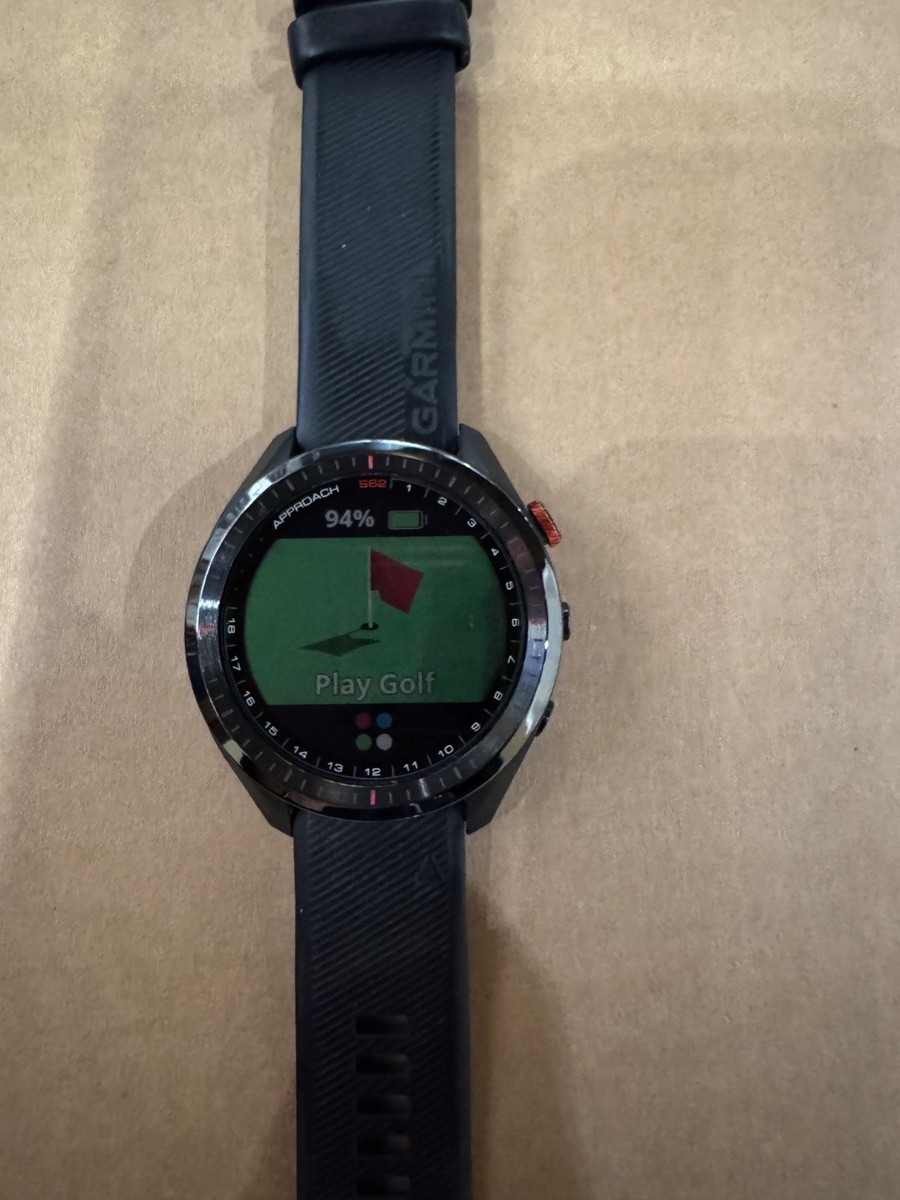 21日まで GARMIN Approach S62 Garmin Approach S62 Golf GPS Touchscreen 47mm Watch Black strap | eBay