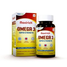 Cipla Maxirich Omega 3 Super Strength 60 Capsule EPA 500 mg DHA 350mg