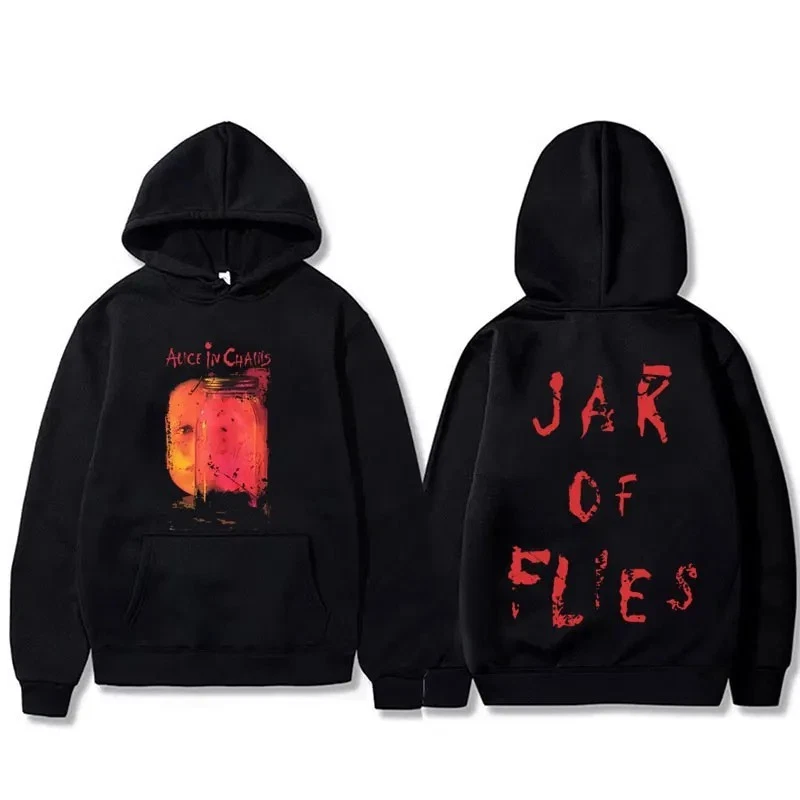 Alice In Chains HOODIE Cotton Polyester Blend Unisex Graphic Print Hooded Pullov