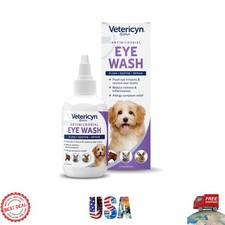 3oz Plus Eye Drops for Dogs Cats - Soothe Irritations Clean Tear Stains