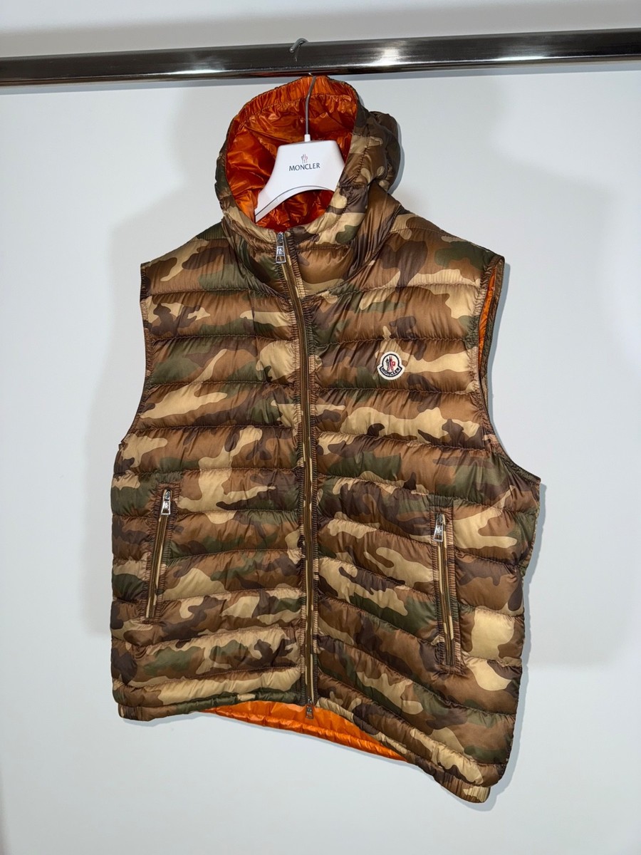 Moncler Gilet Patrick Vest Size (XXL) Brown Camo