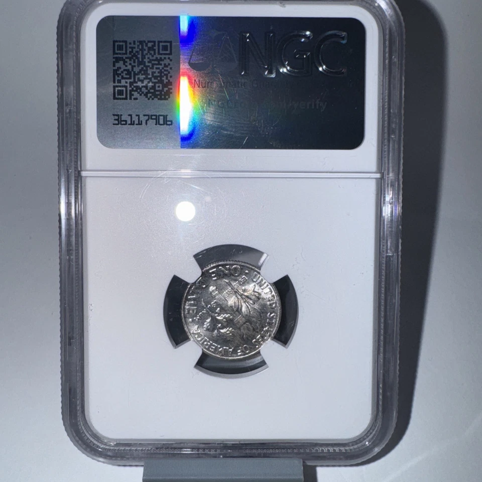 1963 P 10C ⚡️SILVER⚡️ROOSEVELT DIME NGC MS66 #556 - Image 3 of 4