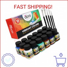 Acrylic Leather Paint for Shoes - 18 Color Leather Paint Kit With 5 Paint Brushe