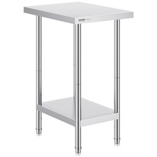 Table de Travail en Acier Inoxydable avec Plateau 61 x 45,7 x 86,4 cm