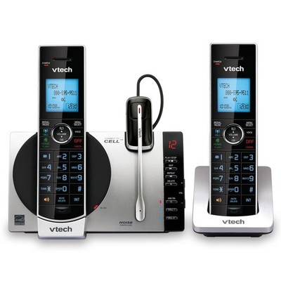 VTech DS6771-3 Connect to Cell, Cordless Phone with Answering Machine, DECT ...