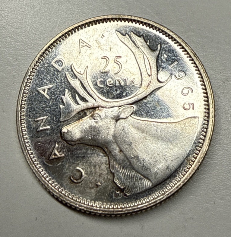 1965 Canada 25 Cents Quarter R13