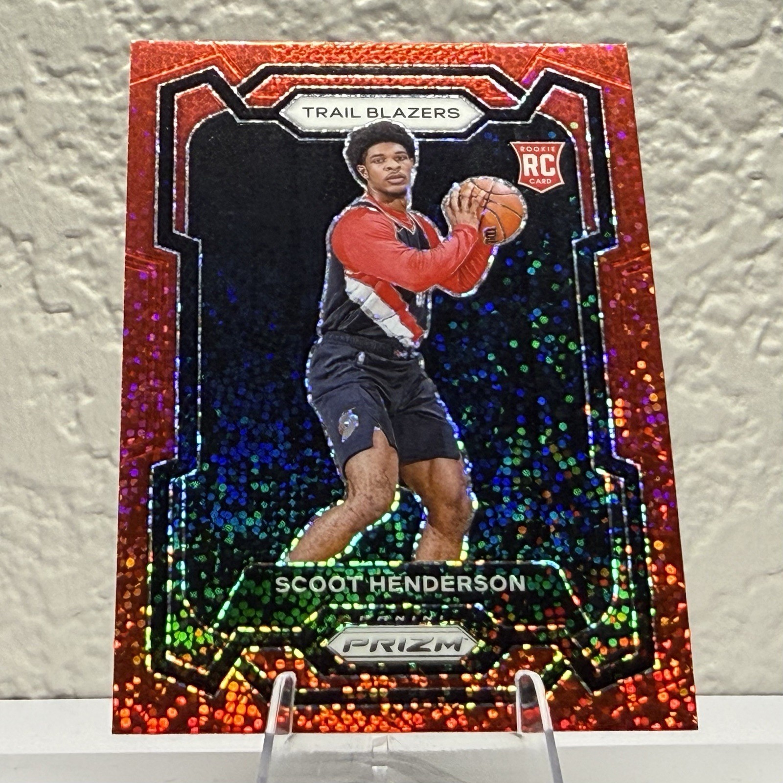 2023-24 Panini Prizm Scoot Henderson #141 RC Rookie Red Sparkle SSP