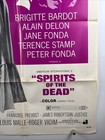 SPIRITS OF THE DEAD Movie Poster (Good+) One Sheet 1969 Jane Fonda Horror 28781 — photo 5