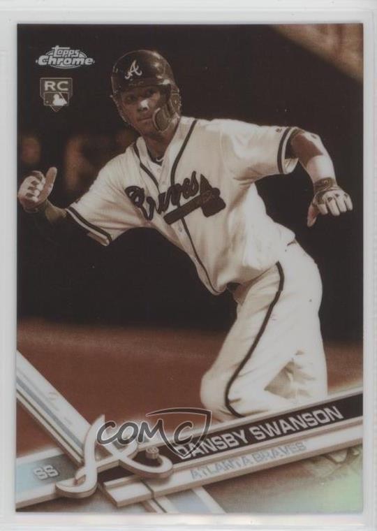 2017 Topps Chrome Sepia Refractor Dansby Swanson #8 2w7