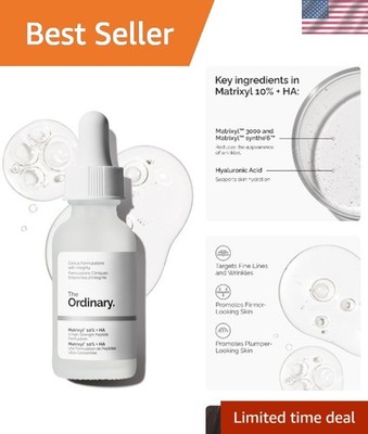 Plump and Firm Skin with The Ordinary Matrixyl Serum + Hyaluronic Acid, 1 Fl Oz