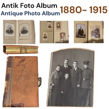 Vintage Antik Alte Foto Album CDV KAB Fotos Militär Zivil  1880 - 1915 WW1 1WK