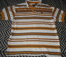 Mecca Striped Short Sleeve Polo Size M