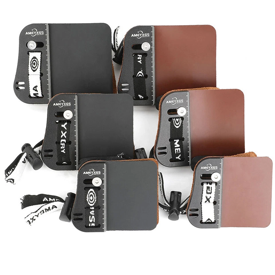 Barebow Tab Archery Finger Guard Cowhide Protector Gear Bow Hunting Target RH LH - Image 2 of 4