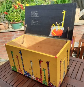 hand painted toy box