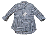 Eterna Damen Bluse Blau Weiß Muster Gr 36 Neu