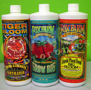 FoxFarm-GROW-BIG-TIGER-BLOOM-BIG-BLOOM-SOIL-or-HYDRO-TRIO-PT-QT-GAL-Fox-Farm