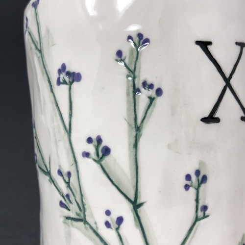 Anthropologie Monogram Mug X Dagny Initial Hand Painted Textured Rustic - Picture 3 of 10