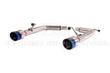 EOS BURNT STAINLESS REAR AXLE BACK DUAL TIPS EXHAUST FOR G35 G37 SEDAN 07-14