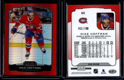 2022-23 O-Pee-Chee Platinum Red Prism Base #60 Mike Hoffman /199
