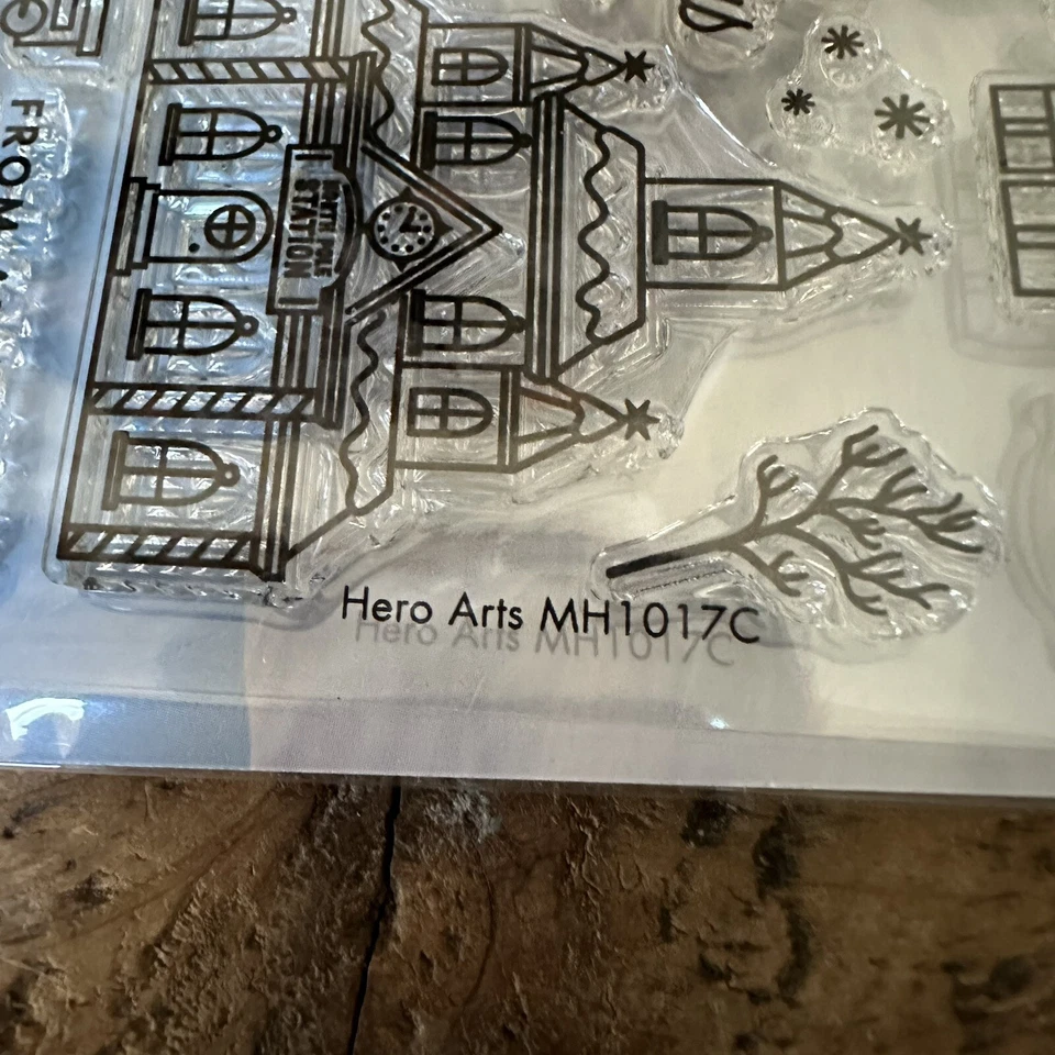 Kit Mensual HERO ARTS OCTUBRE 2017 Troquel Sello Navidad Elfo Village Polo Norte Foto 4 de 4