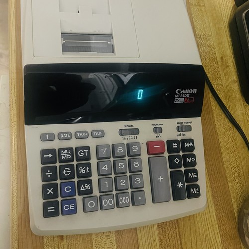 Canon MP25D III Printing Calculator, 12 Digit, 2 Color - Receipt Printer For Tax
