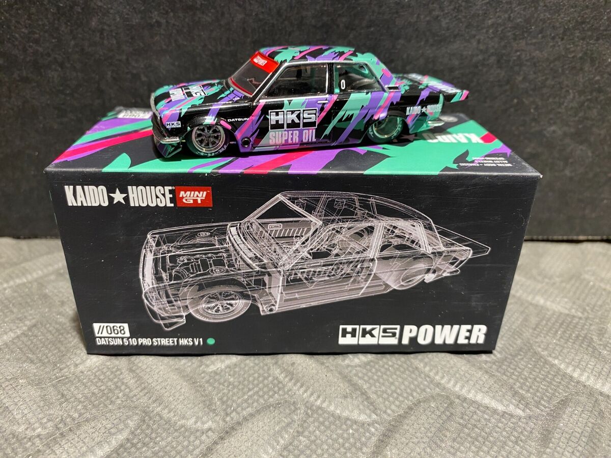 1/64 MINI GT KAIDO HOUSE #68 DATSUN 510 PRO STREET HKS SUPER 1/64 MINI GT KAIDO HOUSE #68 DATSUN 510 PRO STREET HKS SUPER