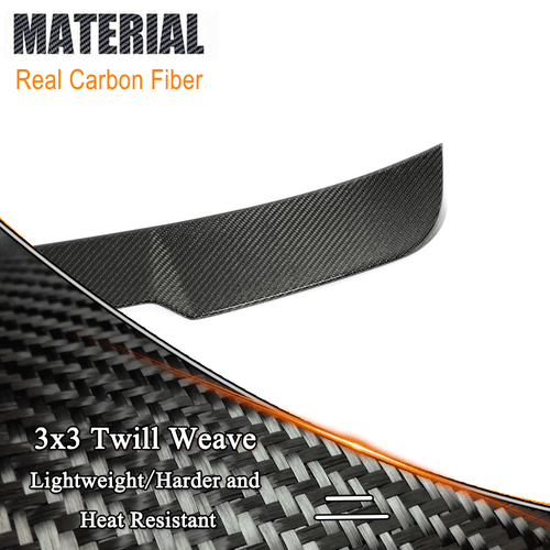 For Ford Mustang Dark Horse 2024UP Real Carbon Fiber Rear Roof Spoiler Top Wing - Picture 8 of 11