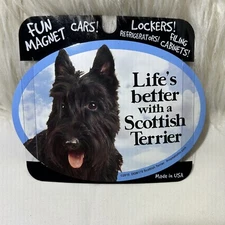 Prismatix  “Life’s better with a Scottish Terrier” Fun Magnet, 6 in x 4 in