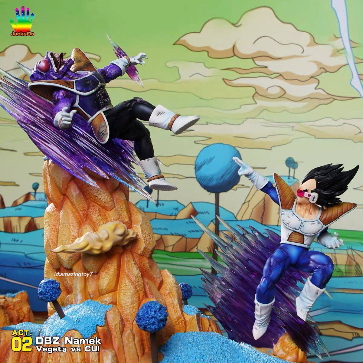Jacksdo Studio Dragon Ball Vegeta vs Cui Resin Model Statue 1/8