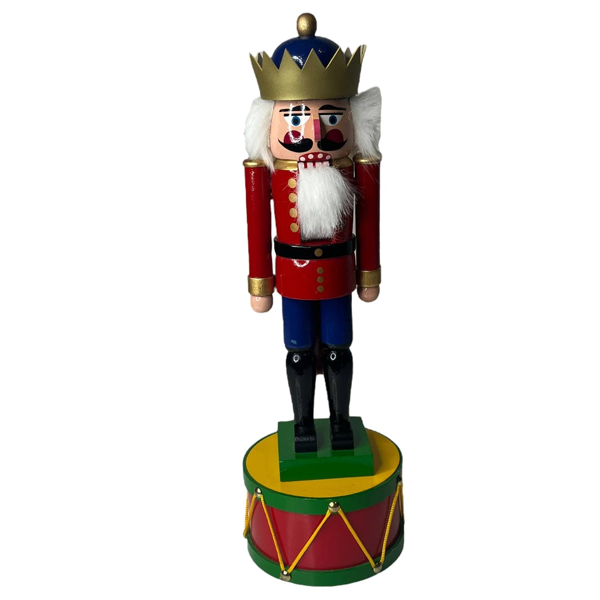 SanFrancisco Music Box Co MUSICAL NUTCRACKER On Drum LG 17" Nutcracker