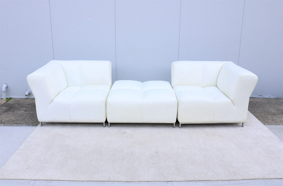 White leather modular 2025 lounge