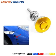 Push Button Quick Release Hood Bonnet Pins Lock Clip Car Bumper Latch Kit Gold
