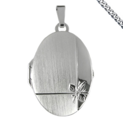 MEDALLION with bow for 2 pictures amulet engraving also zodiac Cyrillic