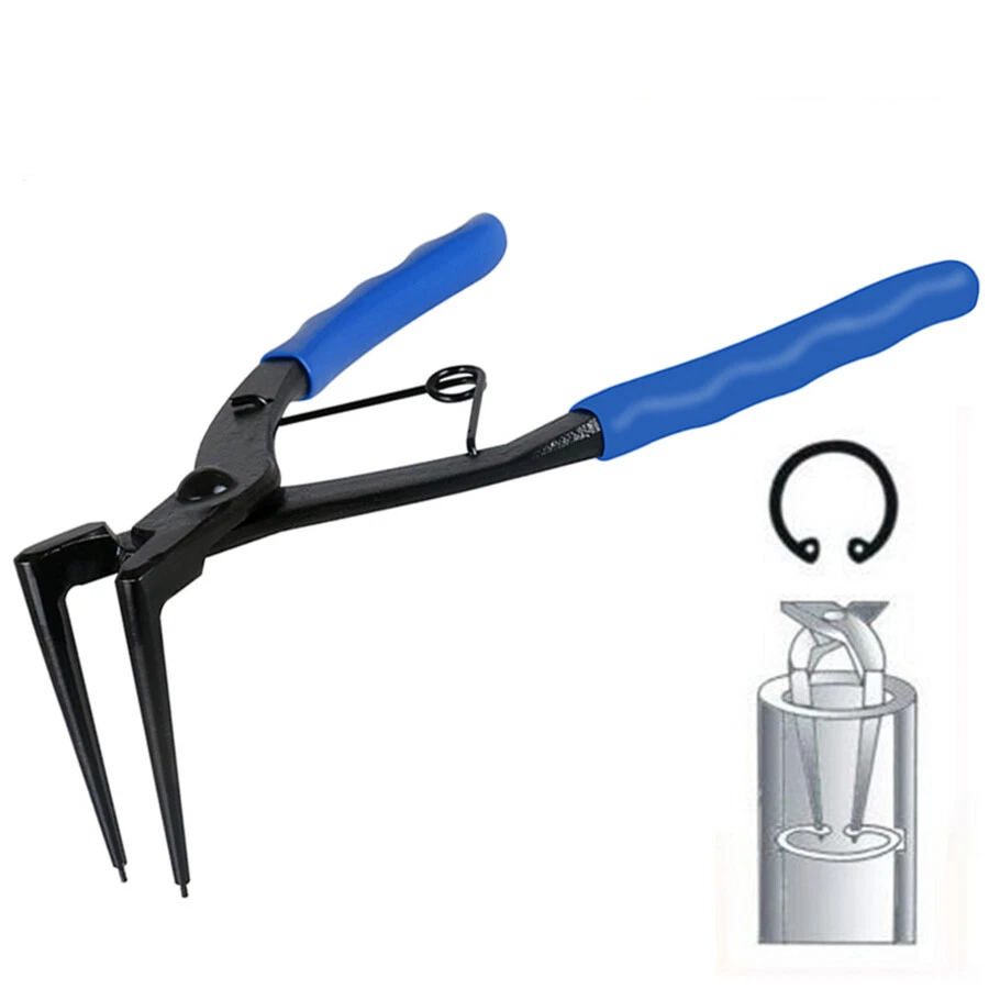 Long Nose 50 mm Snap Ring Heavy Duty Internal Circlip Pliers 1.3mm Tips For Cars - Image 2 of 4