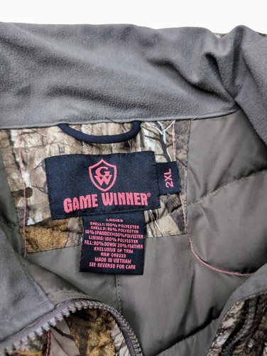 Game Winner RealTree Camouflage Zip Puffer Outdoor Camo Jacket Women's Size 2XL - Picture 4 of 6