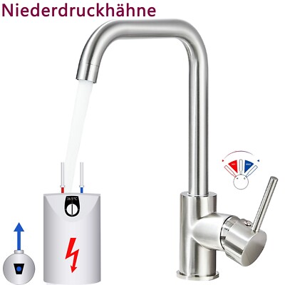 Einhand Wasserhahn 360 Niederdruck Armatur Küche Schwarz, Küchenarmatur Niederdruck Wasserhahn Einhebel Spltischarmatur Kche Armatur Geeignet Fr Boiler 53610085 Niederdruck Armatur Küche Blanco