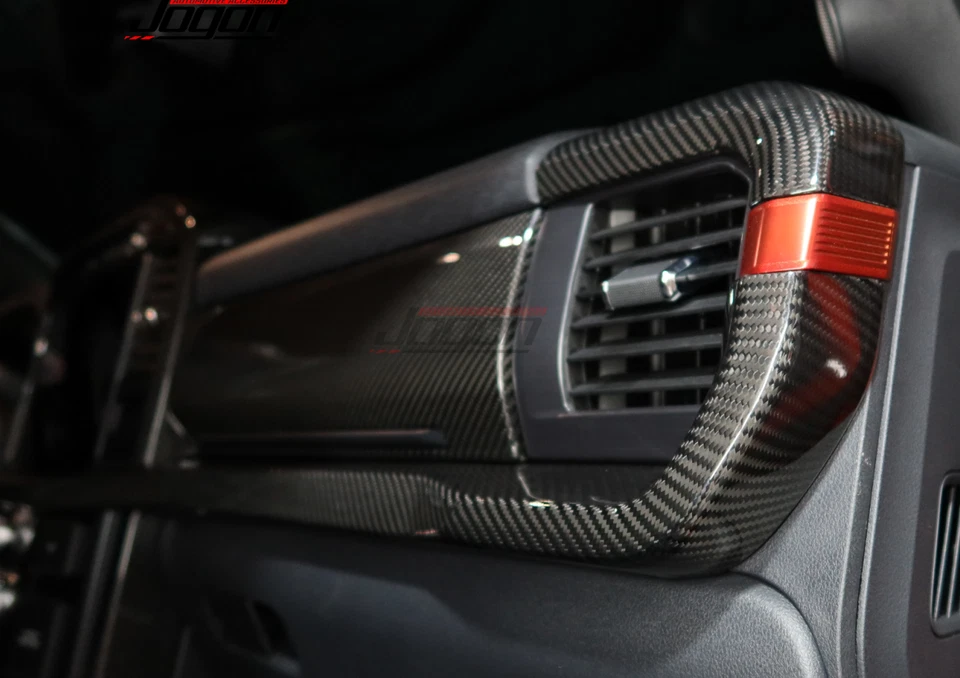 Real Carbon Dash Glove Box Lid Covers For Ford F-250 F-350 F-Series Lariat 2023+ - Imagem 3 de 4