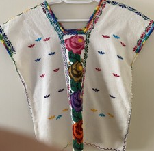 Vintage Mexican Handmade Embroidery Shirt