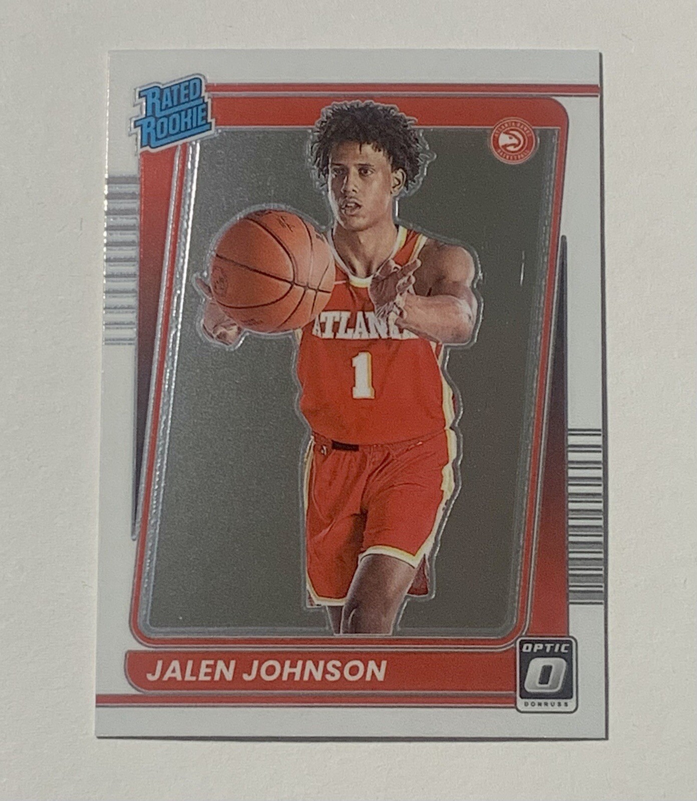 2021-22 Panini Donruss Optic Jalen Johnson Rated Rookie #181 Atlanta Hawks