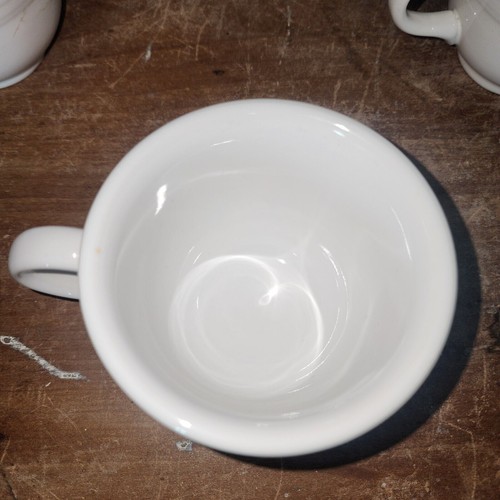 FIESTA Set of 8 White Coffee Tea Cups Fiestaware HLC Backstamp vintage 7oz - Picture 4 of 8
