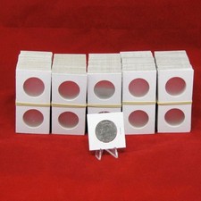 500 Cardboard 2x2 Coin Holder Mylar Flips for Half Dollars 30.6mm or 1.2"