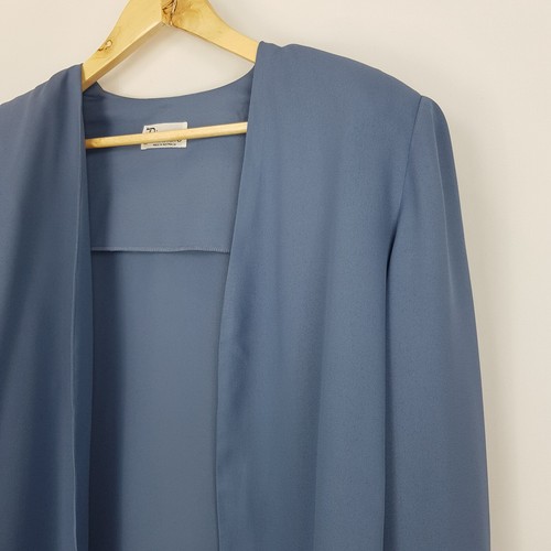 Discovery Womens Size 18 Blue Vintage Retro Open Front Jacket Australia Made - Picture 7 of 19