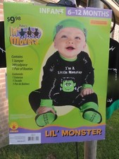 Infant Boys Lil Monster costume Size 6 months, Infant Halloween costume